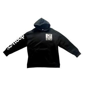 Death Row Records Hoodie Unisex M Black Hip Hop Graphic Logo Snoop Dogg NWOT